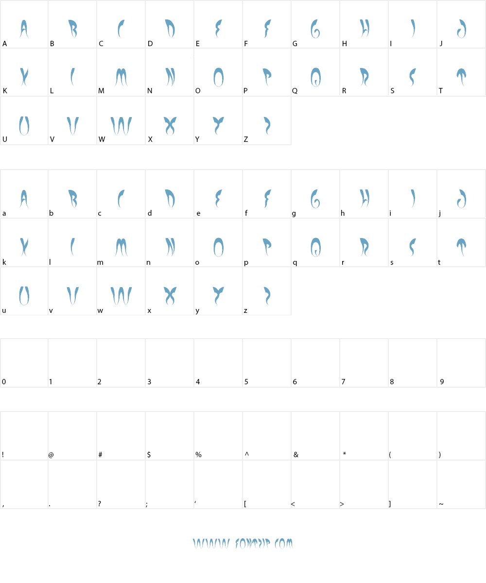 EXPERIMENT BUTTERFLY Font Character